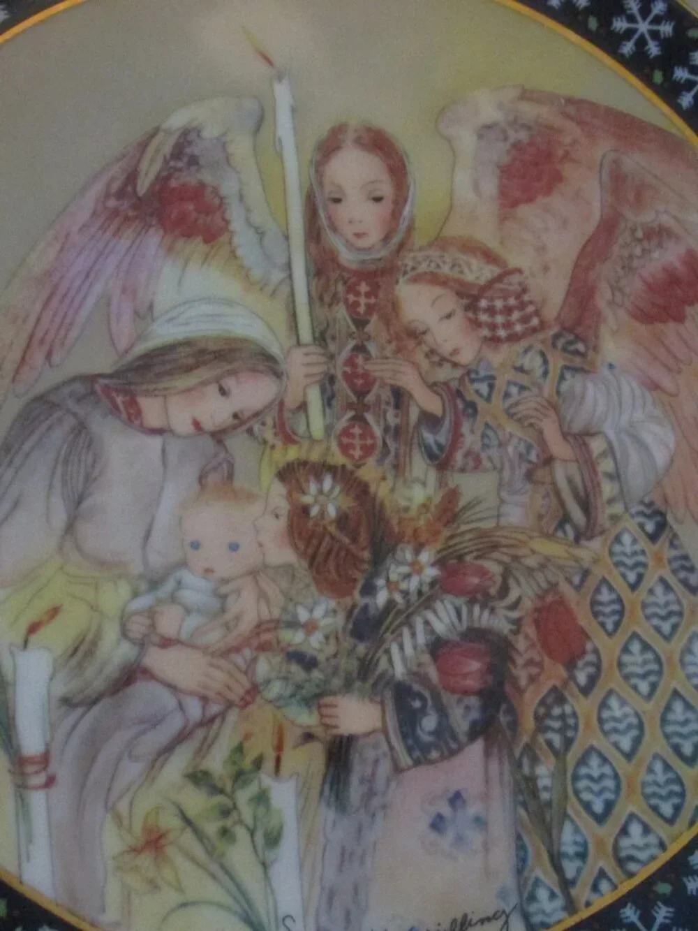 Sulamith Wulfing Christmas Plate 1987 Christmas Angles